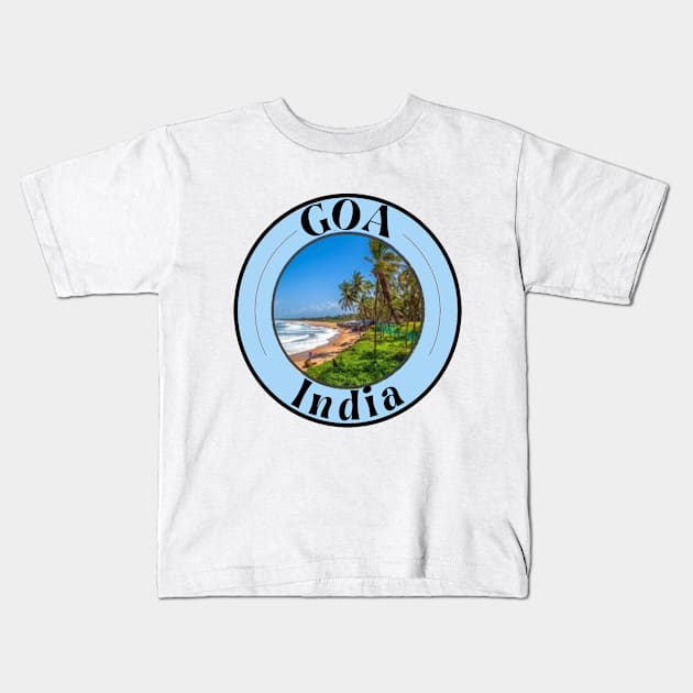 Goa, India Kids T-Shirt by Papilio Art